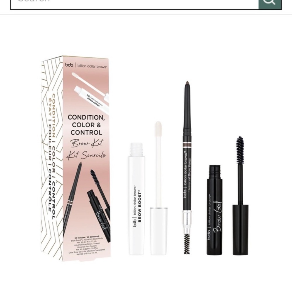 bdb billion dollar brows condition color & control brow kit